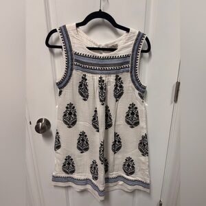 Lucky Brand Black and White Sleeveless Mini Dress